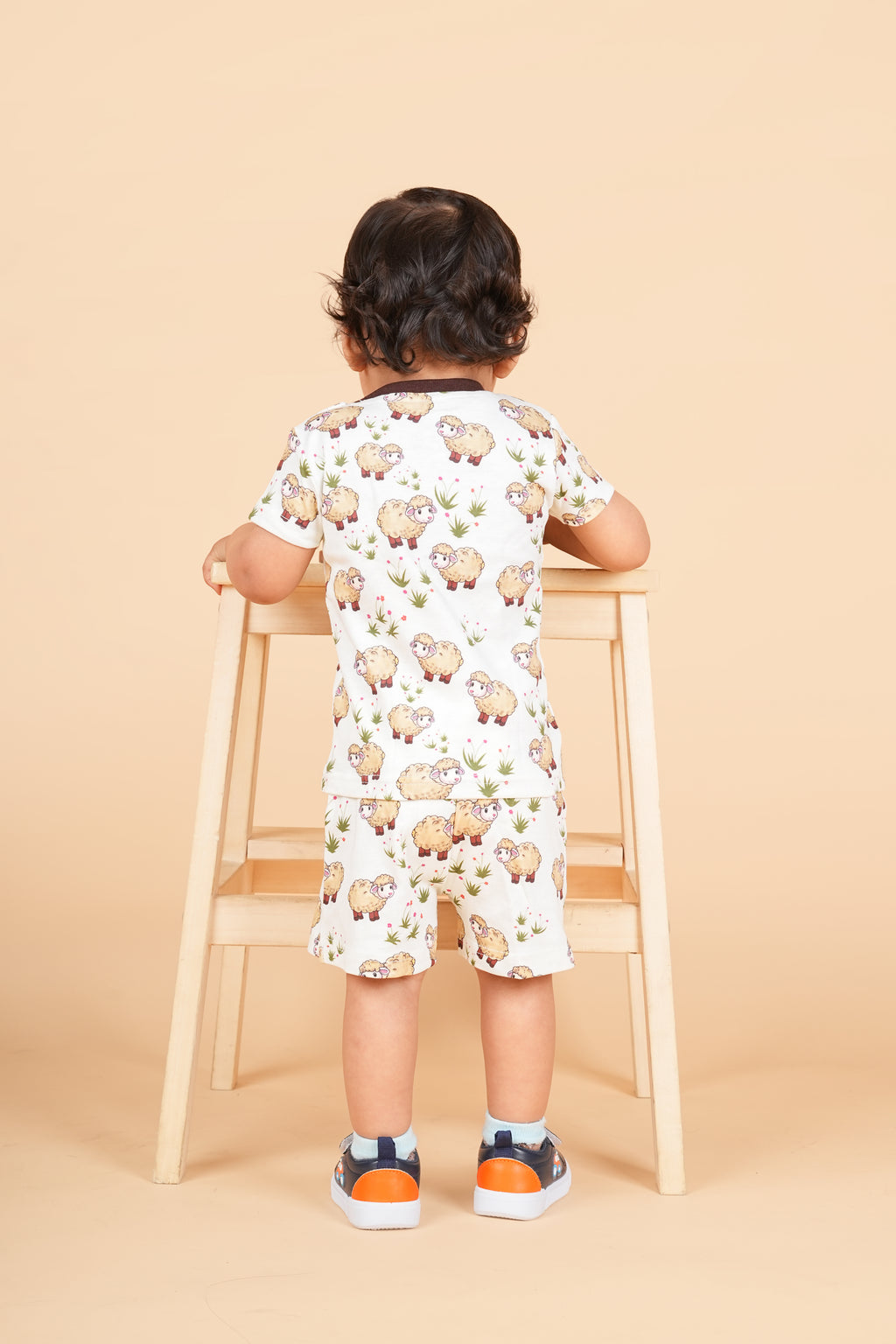 Teddytot Interlock Sheep Digital Print Organic Cotton T-Shirt & Shorts Set