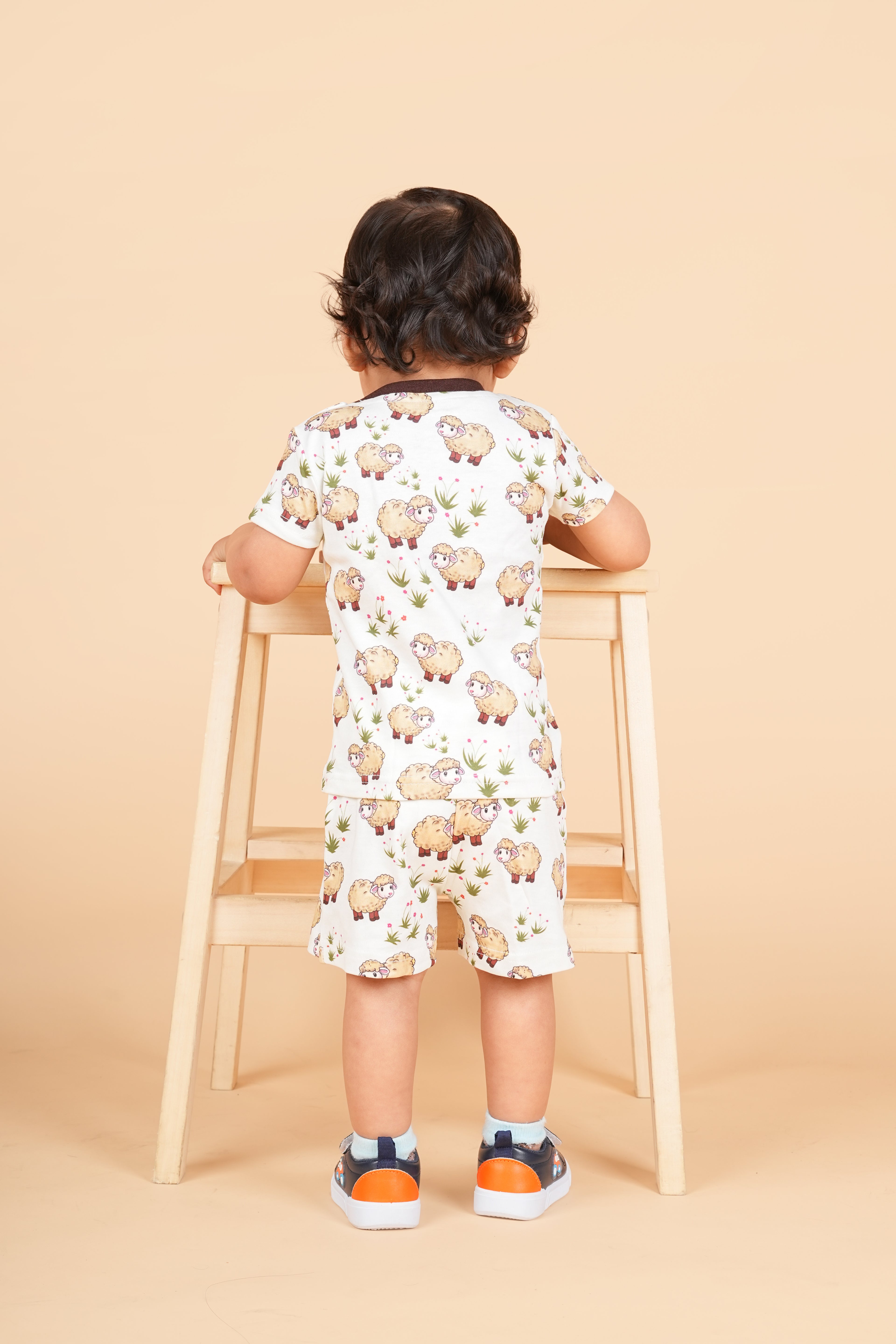 Teddytot Interlock Sheep Digital Print Organic Cotton T-Shirt & Shorts Set