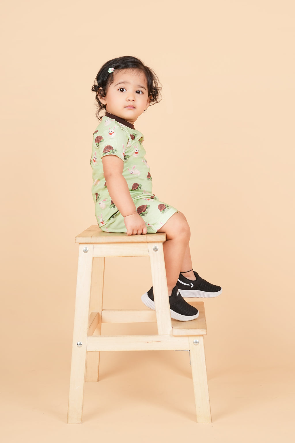 Teddytot Interlock Turtle Bunny Digital Print Organic Cotton T-Shirt & Shorts Set