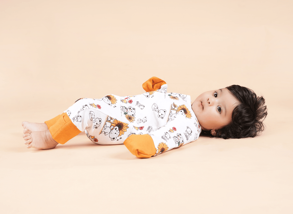 Teddytot Interlock Teddy Digital Print Organic Cotton Romper