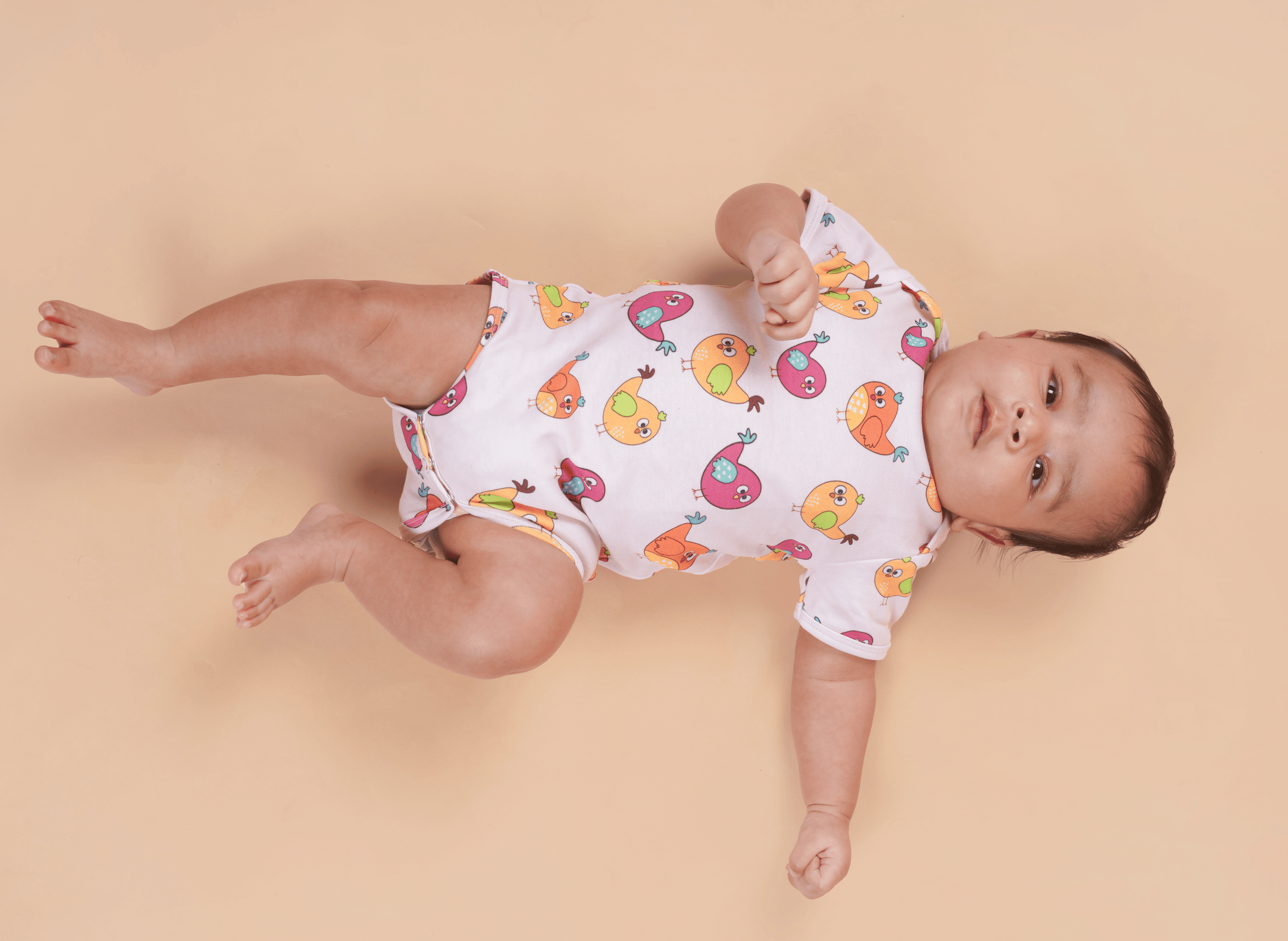 Teddytot Interlock Angry Bird Print Organic Cotton Onesie
