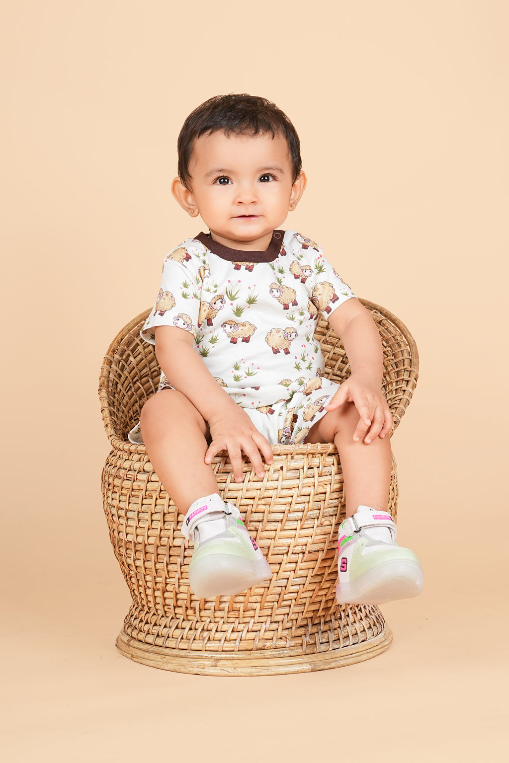 Teddytot Interlock Sheep Digital Print Organic Cotton T-Shirt & Shorts Set