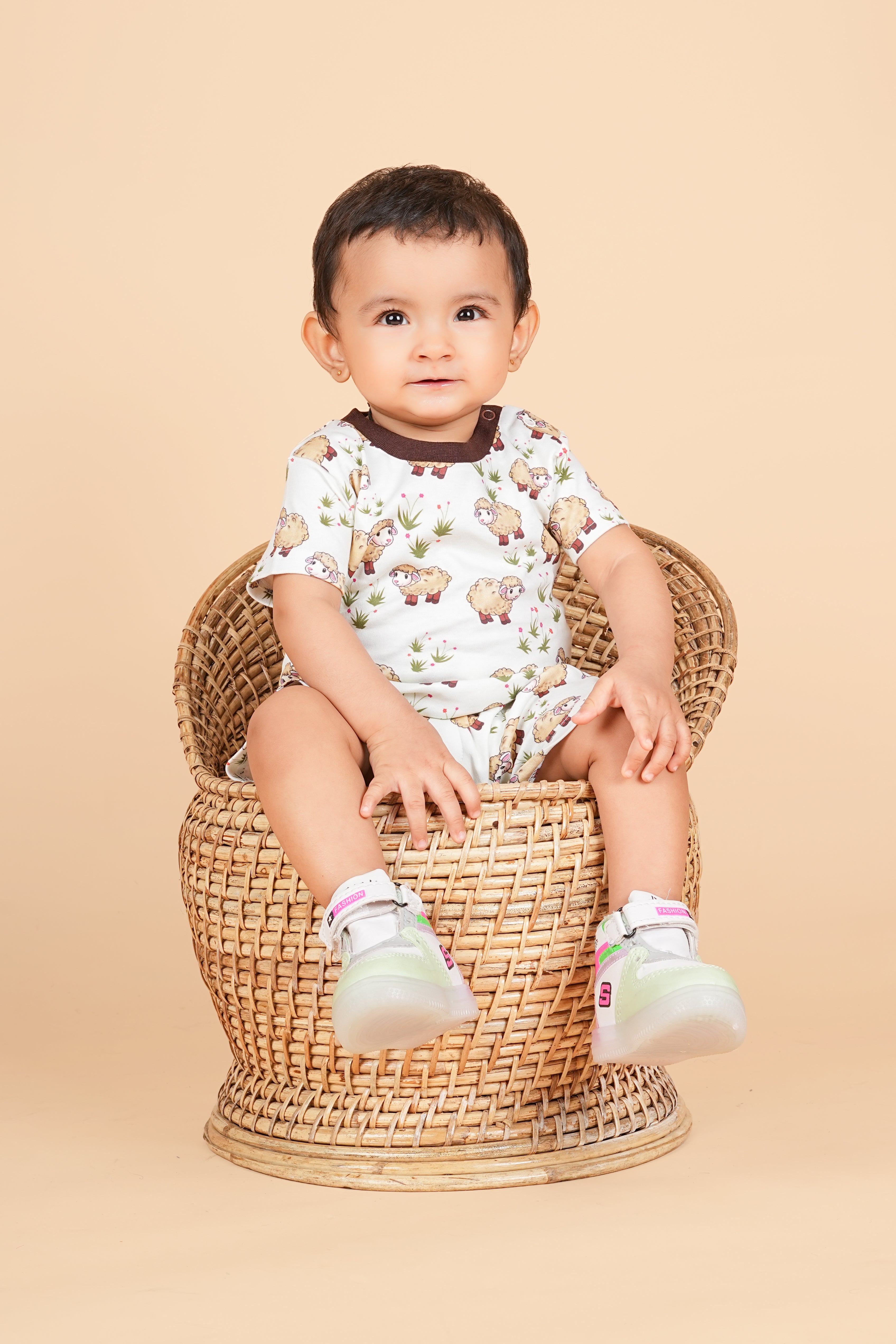 Teddytot Interlock Sheep Digital Print Organic Cotton T-Shirt & Shorts Set