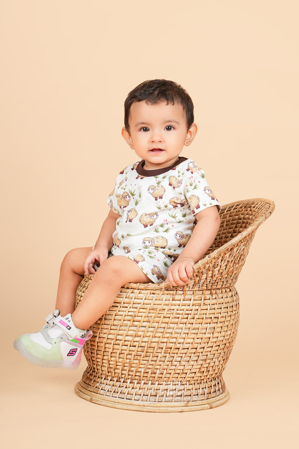 Teddytot Interlock Sheep Digital Print Organic Cotton T-Shirt & Shorts Set