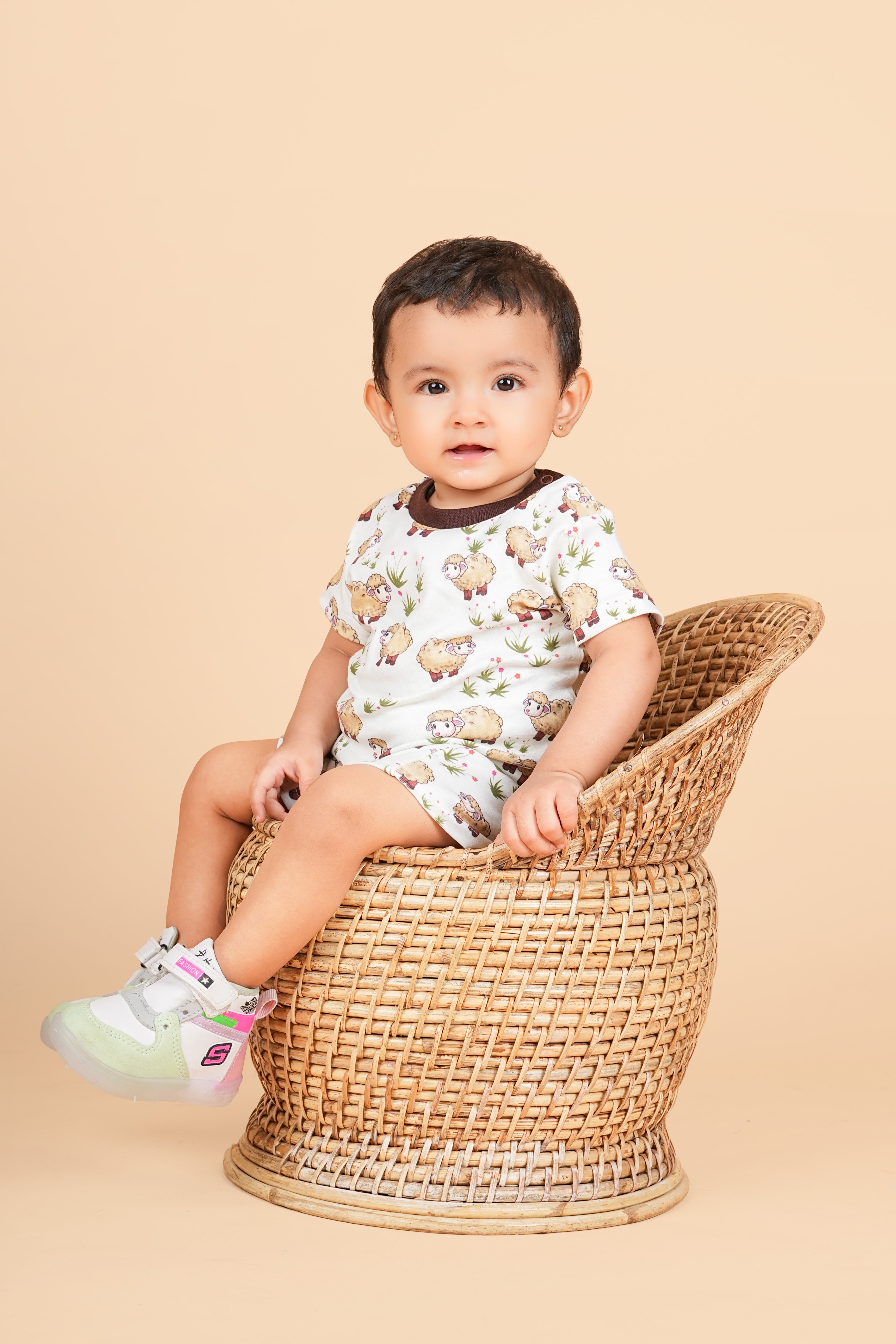 Teddytot Interlock Sheep Digital Print Organic Cotton T-Shirt & Shorts Set