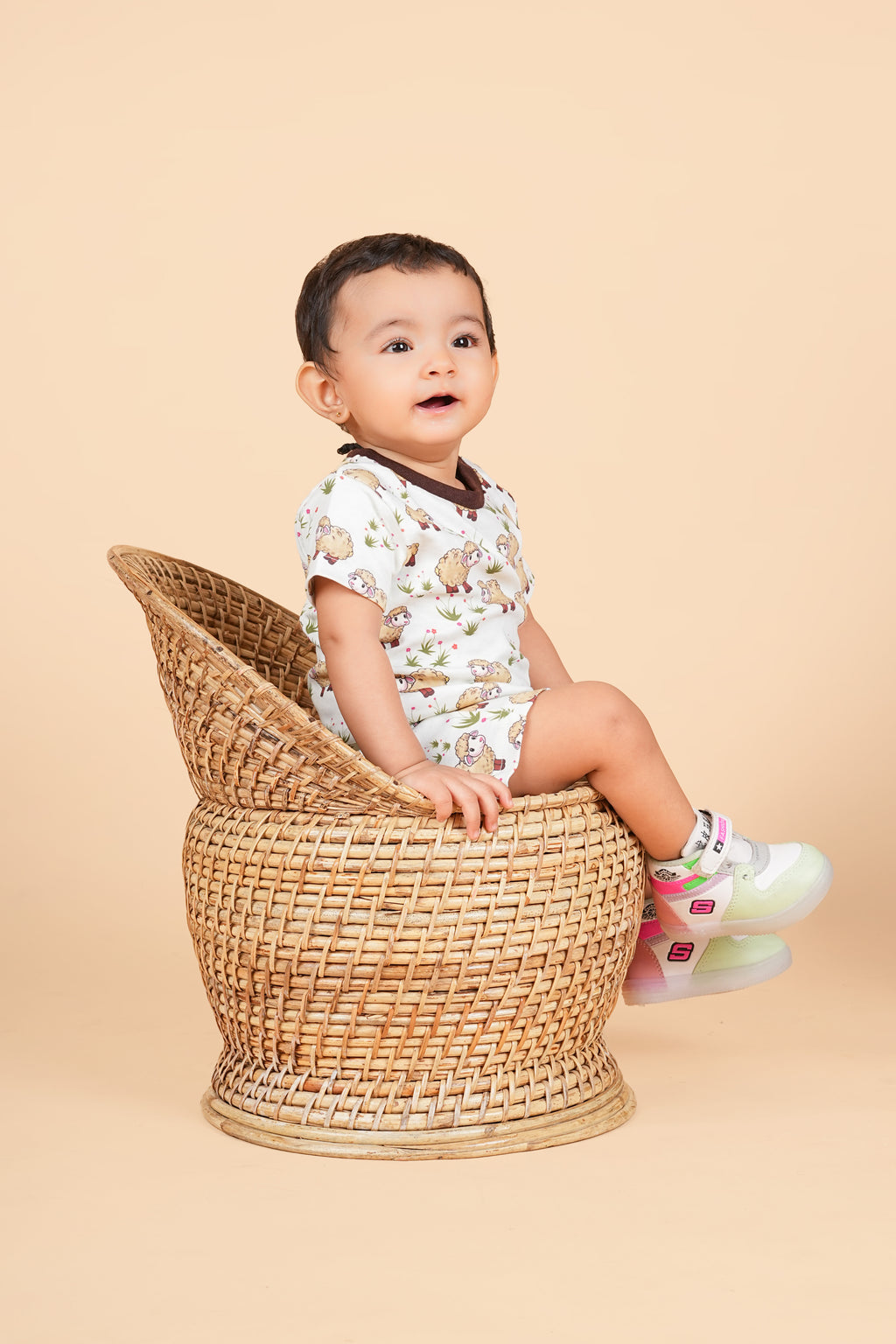 Teddytot Interlock Sheep Digital Print Organic Cotton T-Shirt & Shorts Set