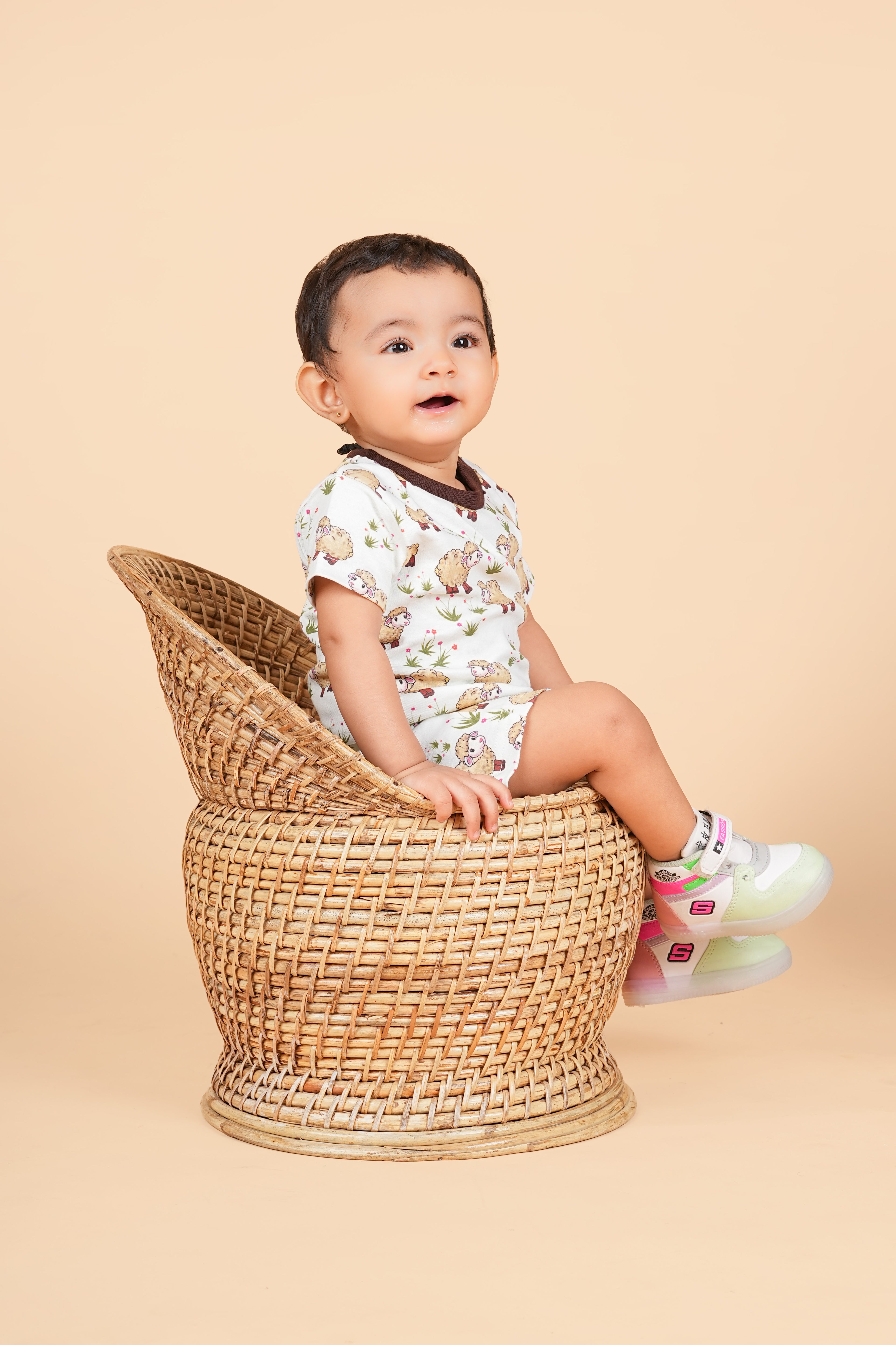 Teddytot Interlock Sheep Digital Print Organic Cotton T-Shirt & Shorts Set