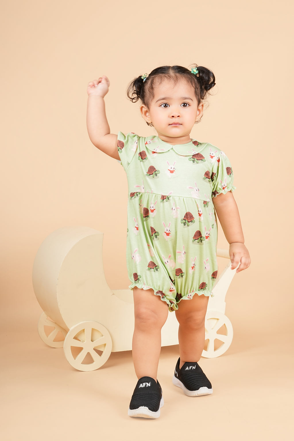 Teddytot Interlock Turtle Bunny Digital Print Organic Cotton Onesies