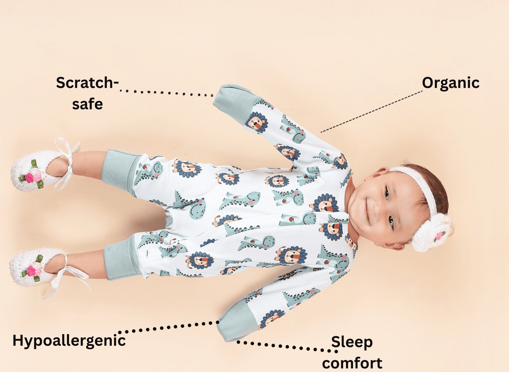 Teddytot Interlock Lion Print Organic Cotton Romper