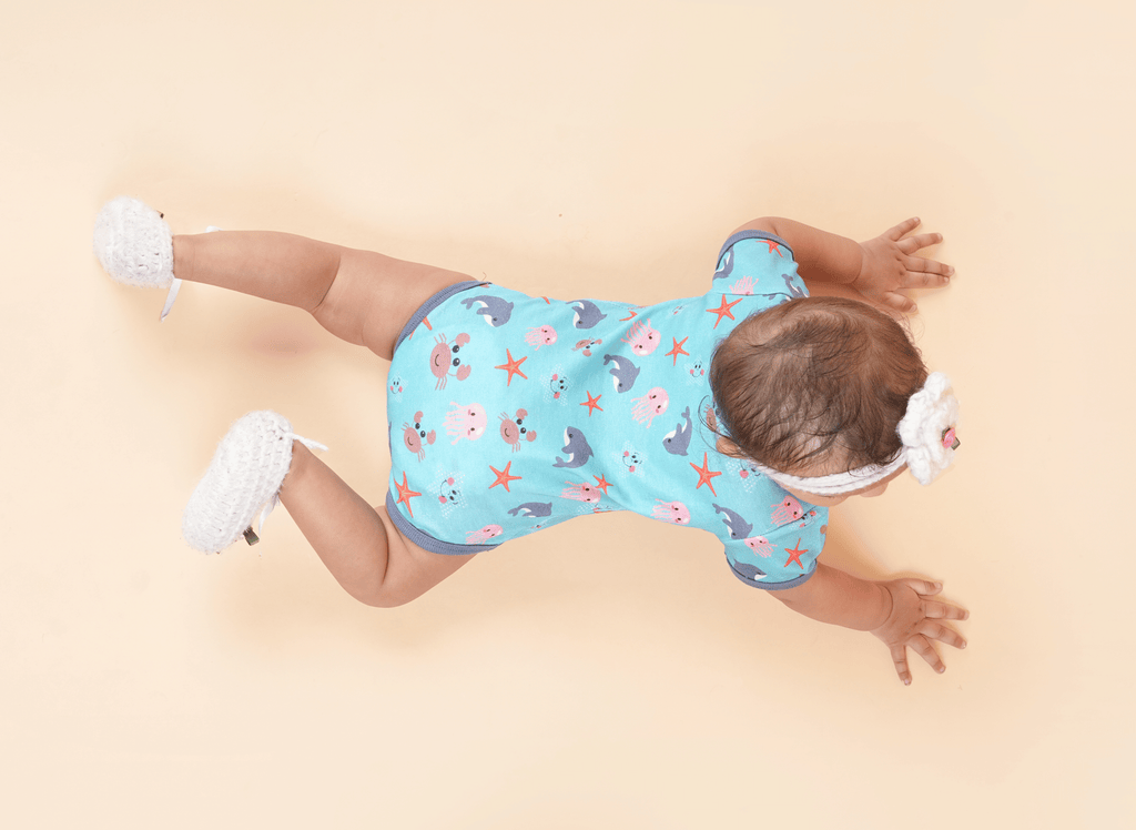 Teddytot Sea Life Print Organic Cotton Onesie