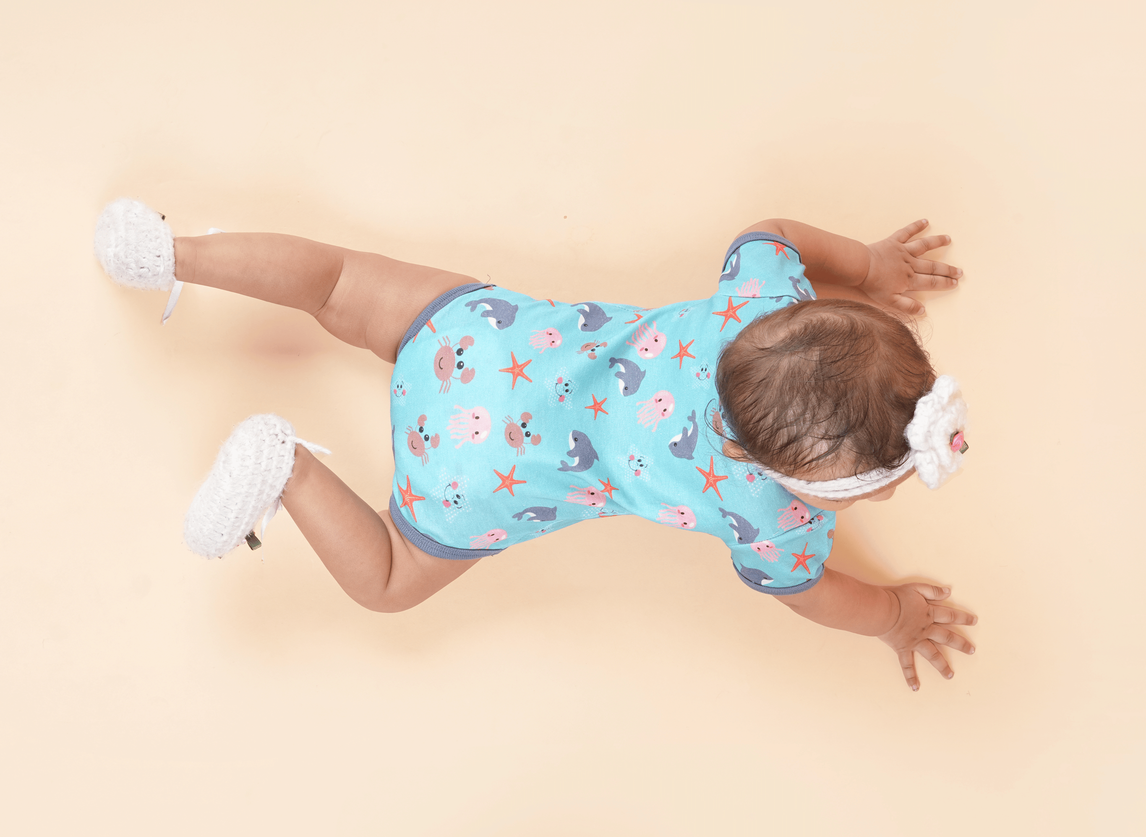 Teddytot Sea Life Print Organic Cotton Onesie