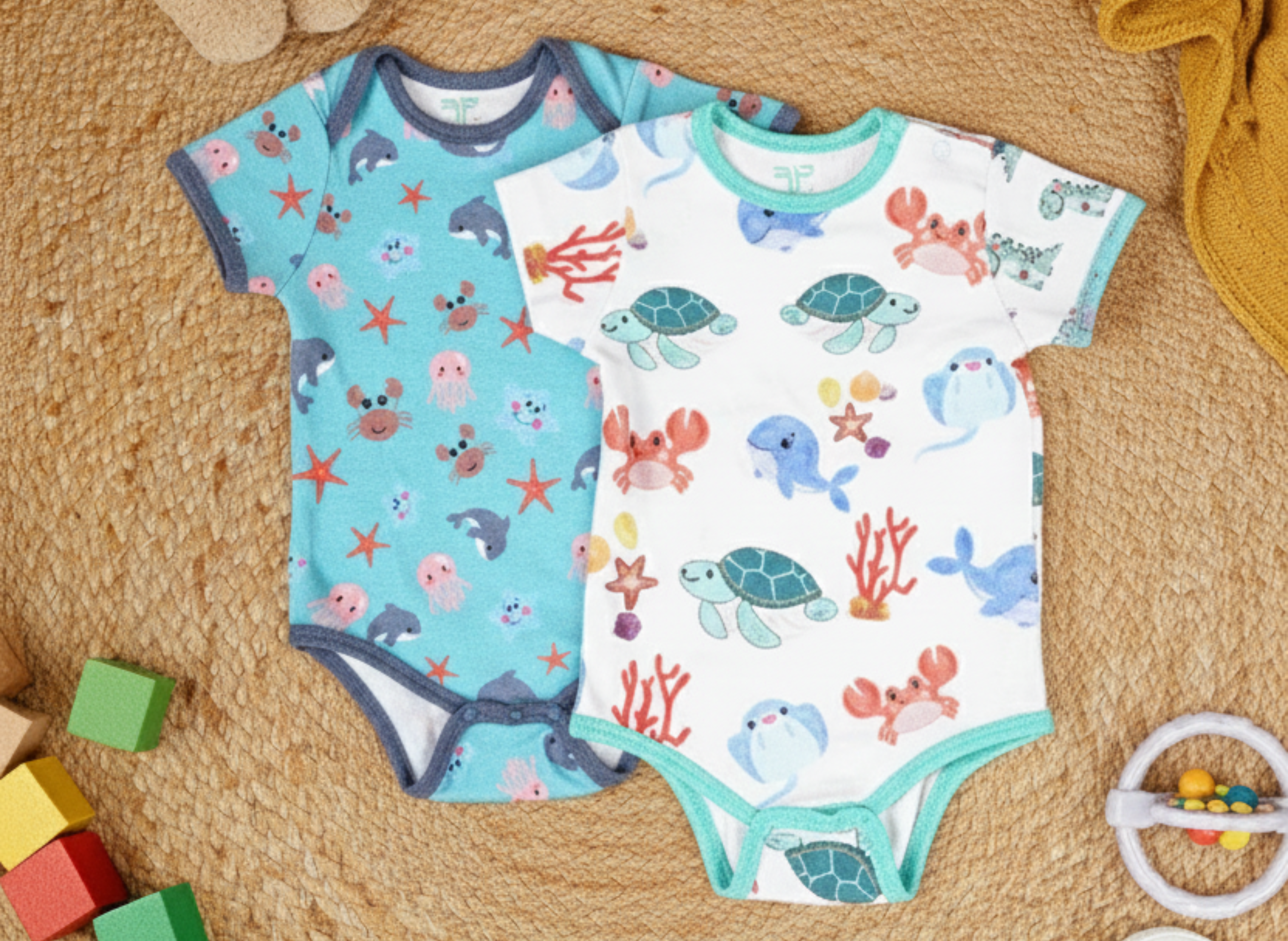 Teddytot Organic Cotton Combo Pack of 2 OneSie