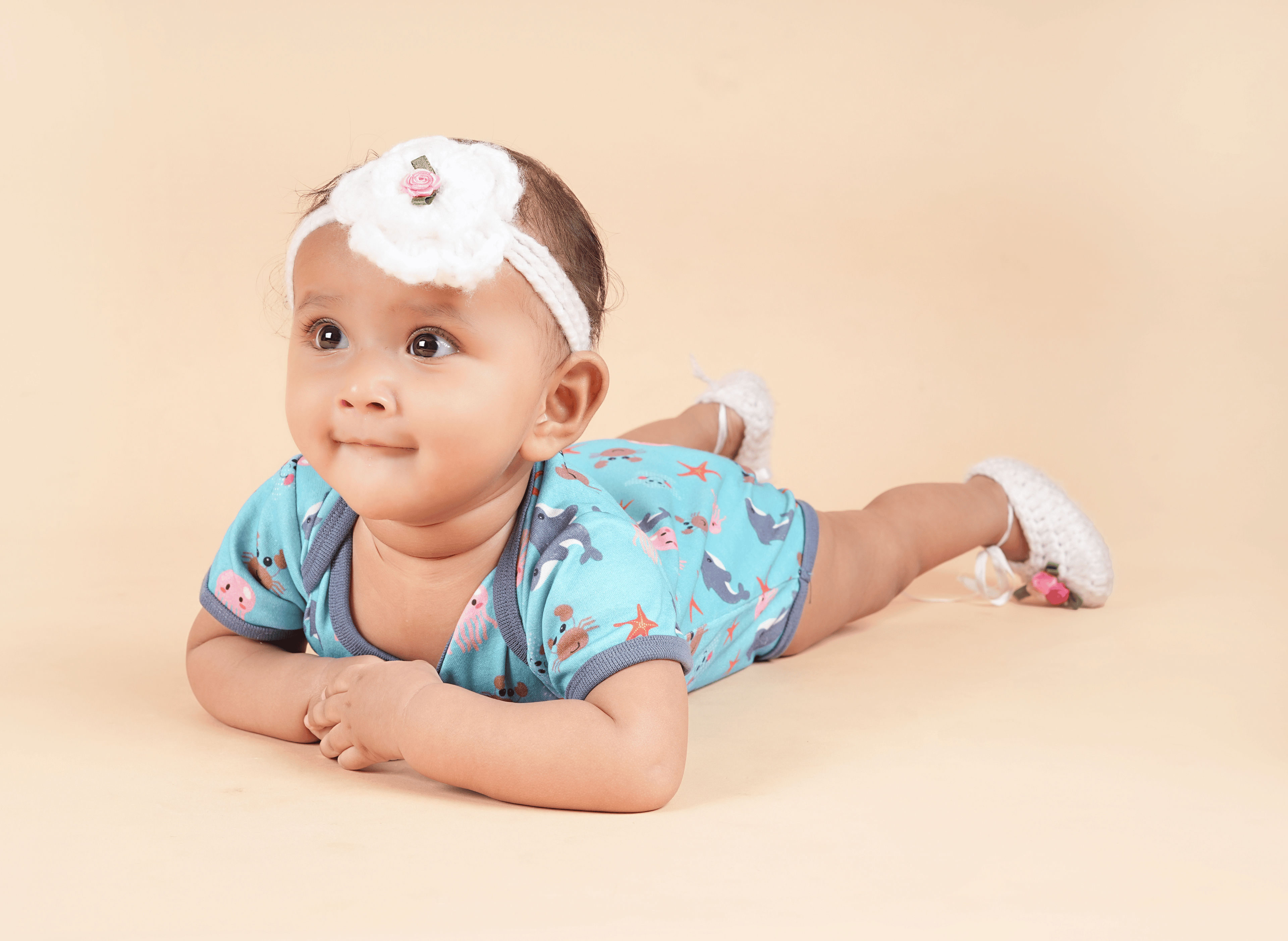 Teddytot Sea Life Print Organic Cotton Onesie