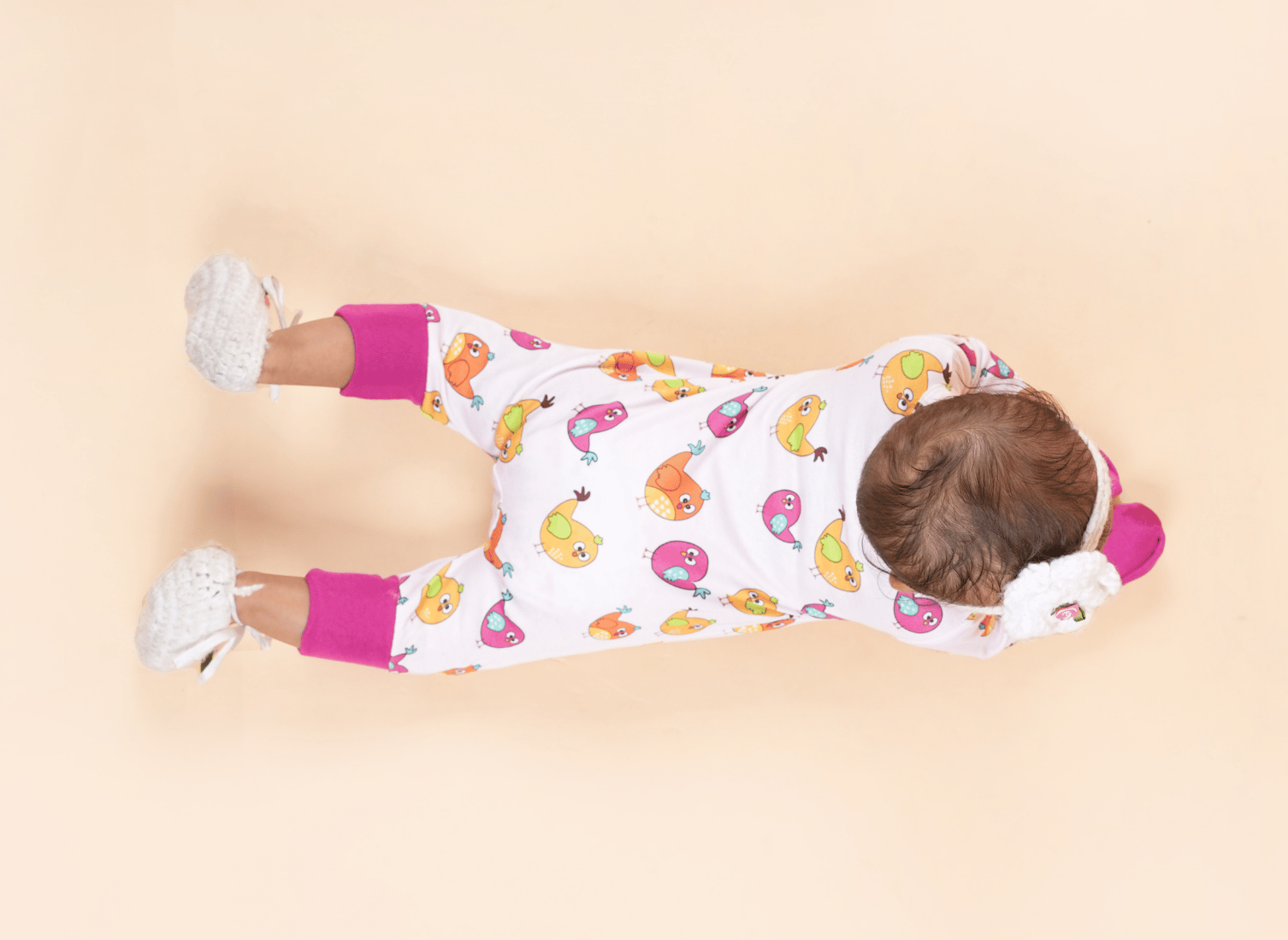 Teddytot Interlock Angry Bird Print Organic Cotton Romper