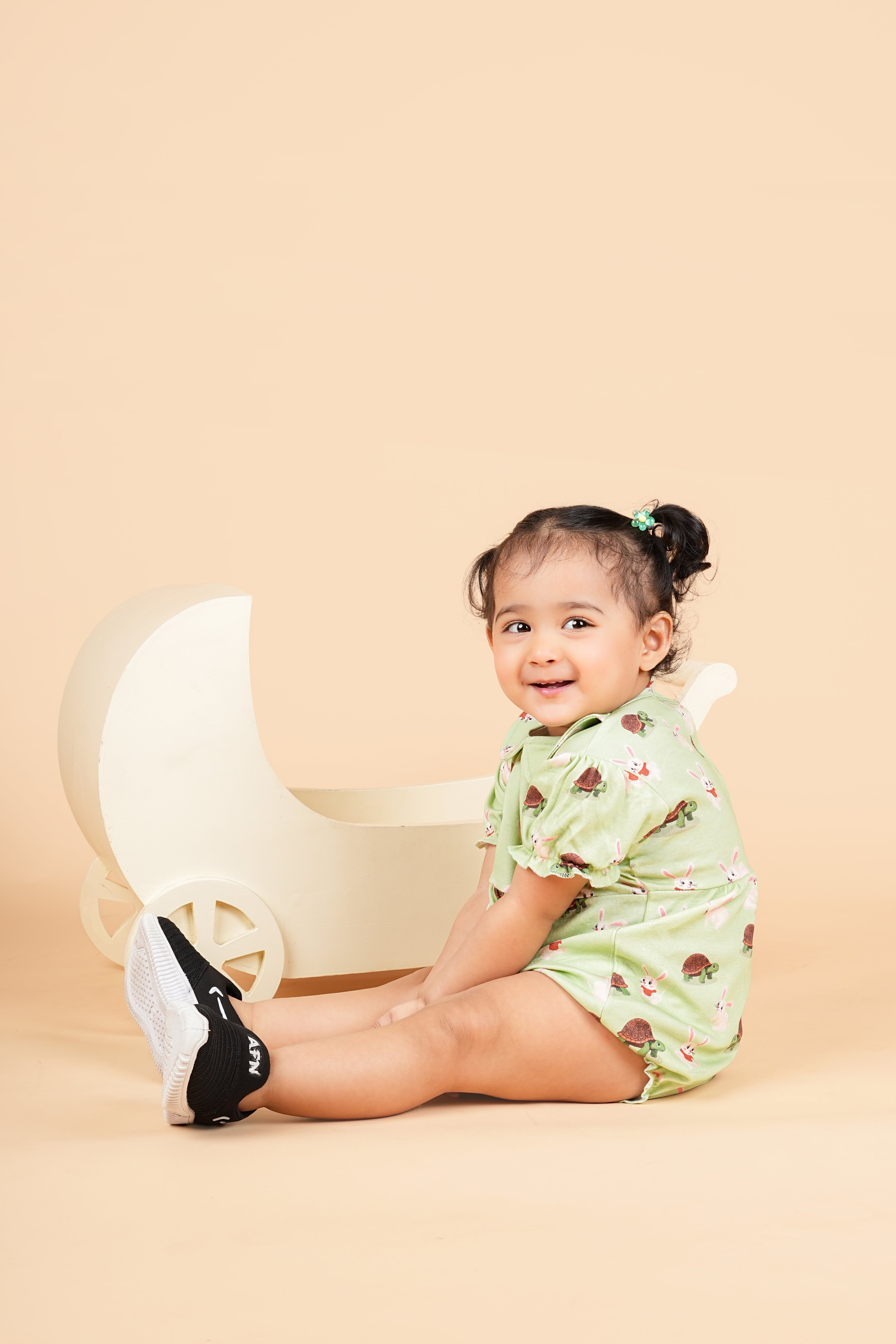 Teddytot Interlock Turtle Bunny Digital Print Organic Cotton Onesies