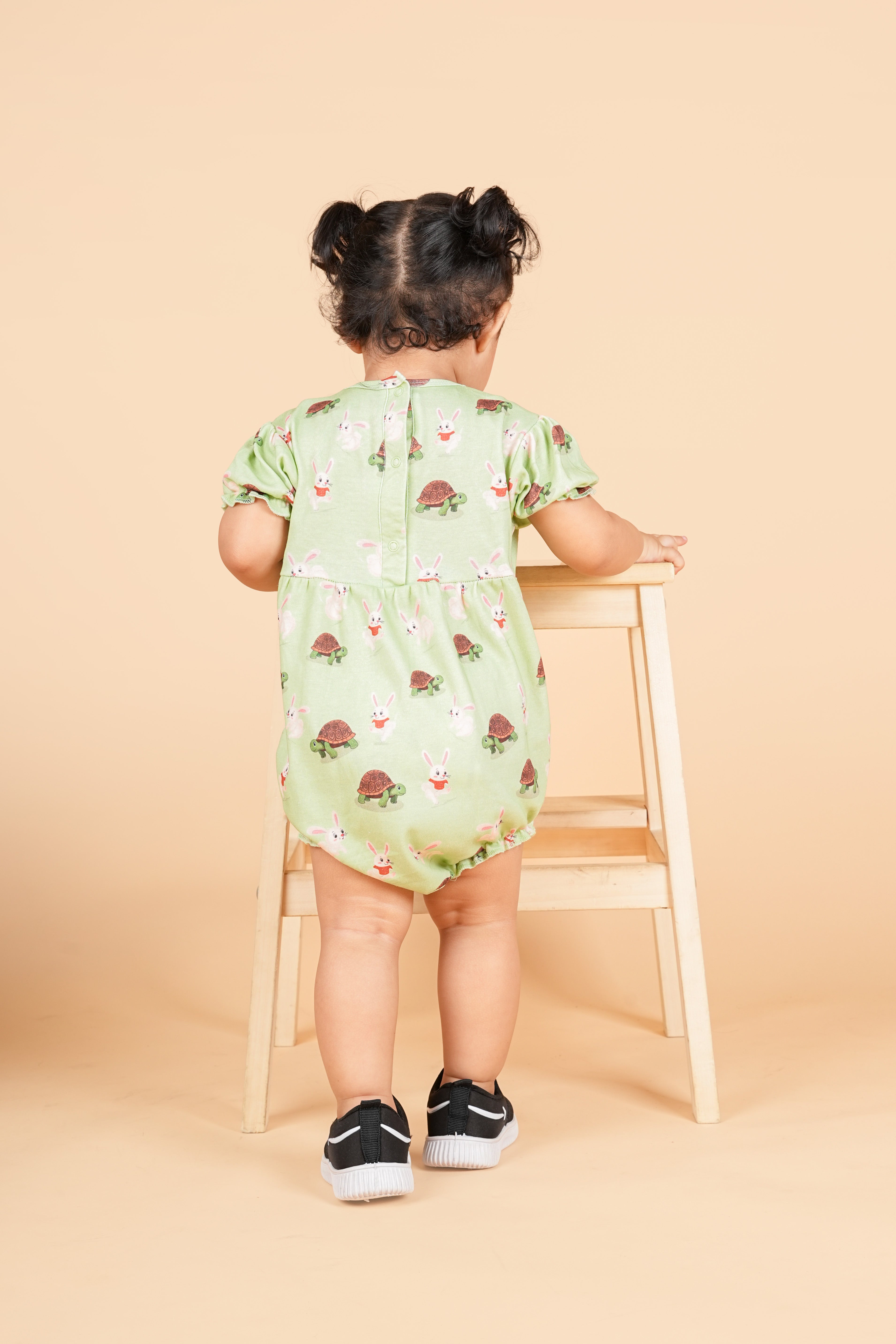 Teddytot Interlock Turtle Bunny Digital Print Organic Cotton Onesies