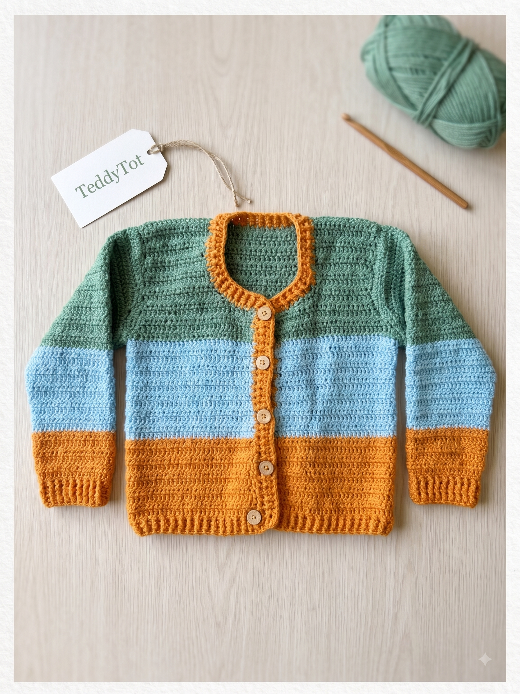 Rainbow Nest Merino Cardigan